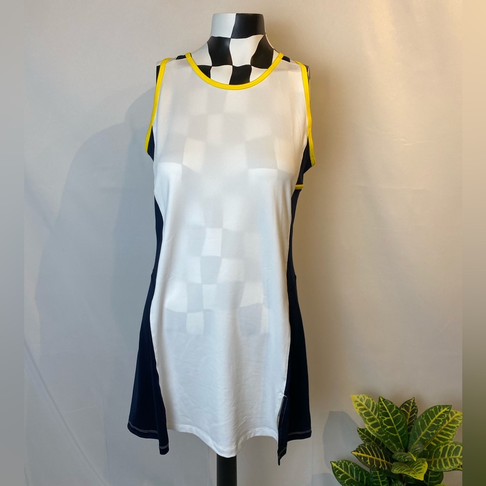 Prince Tennis Dress (University of Michigan colors/navy white and yellow)